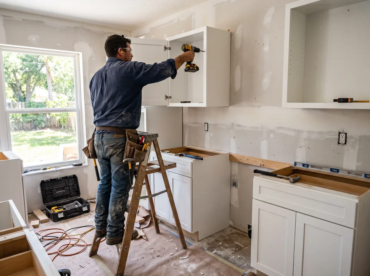 Kitchen before cabinet installation
