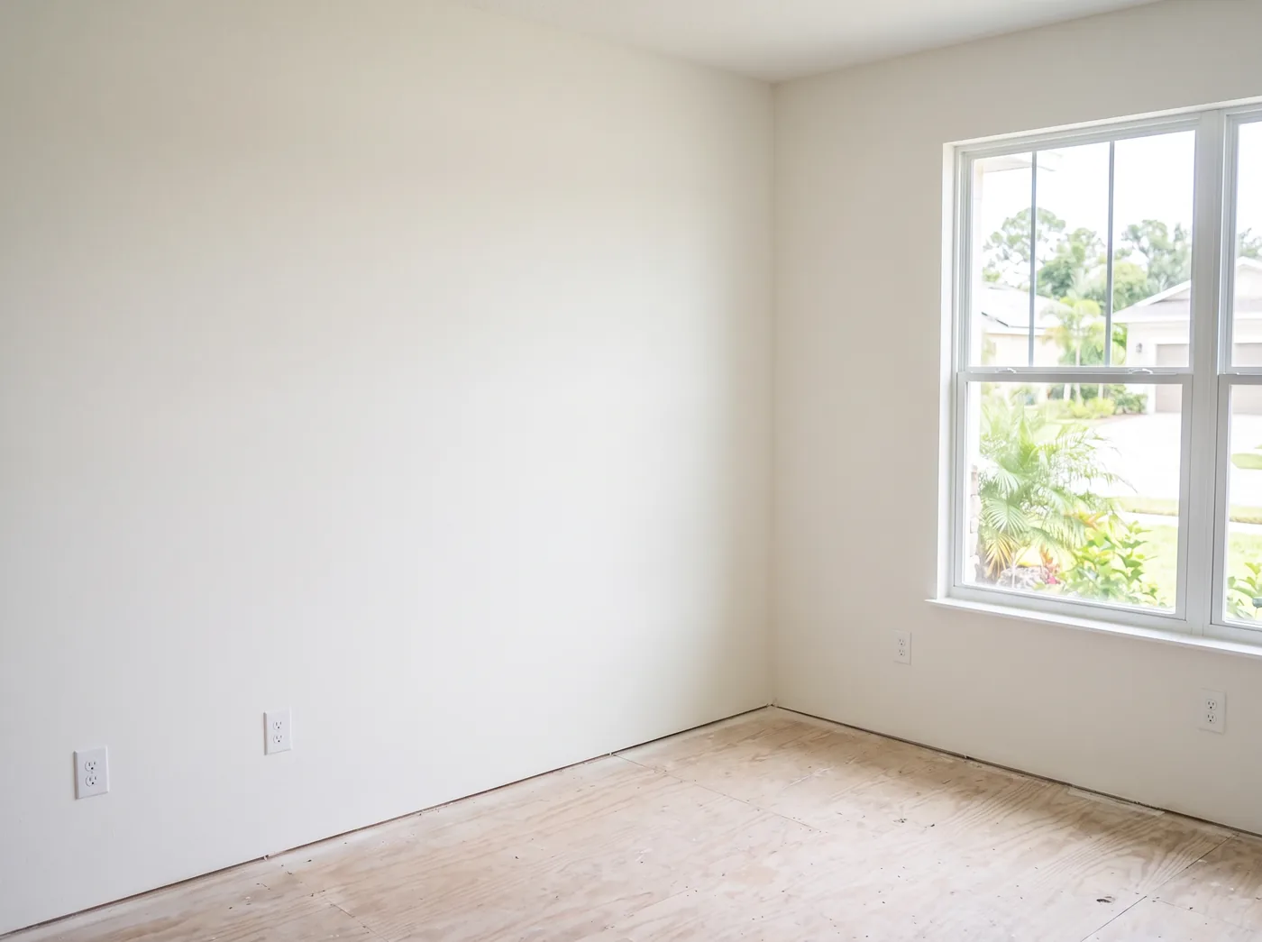 Room after drywall installation and finishing