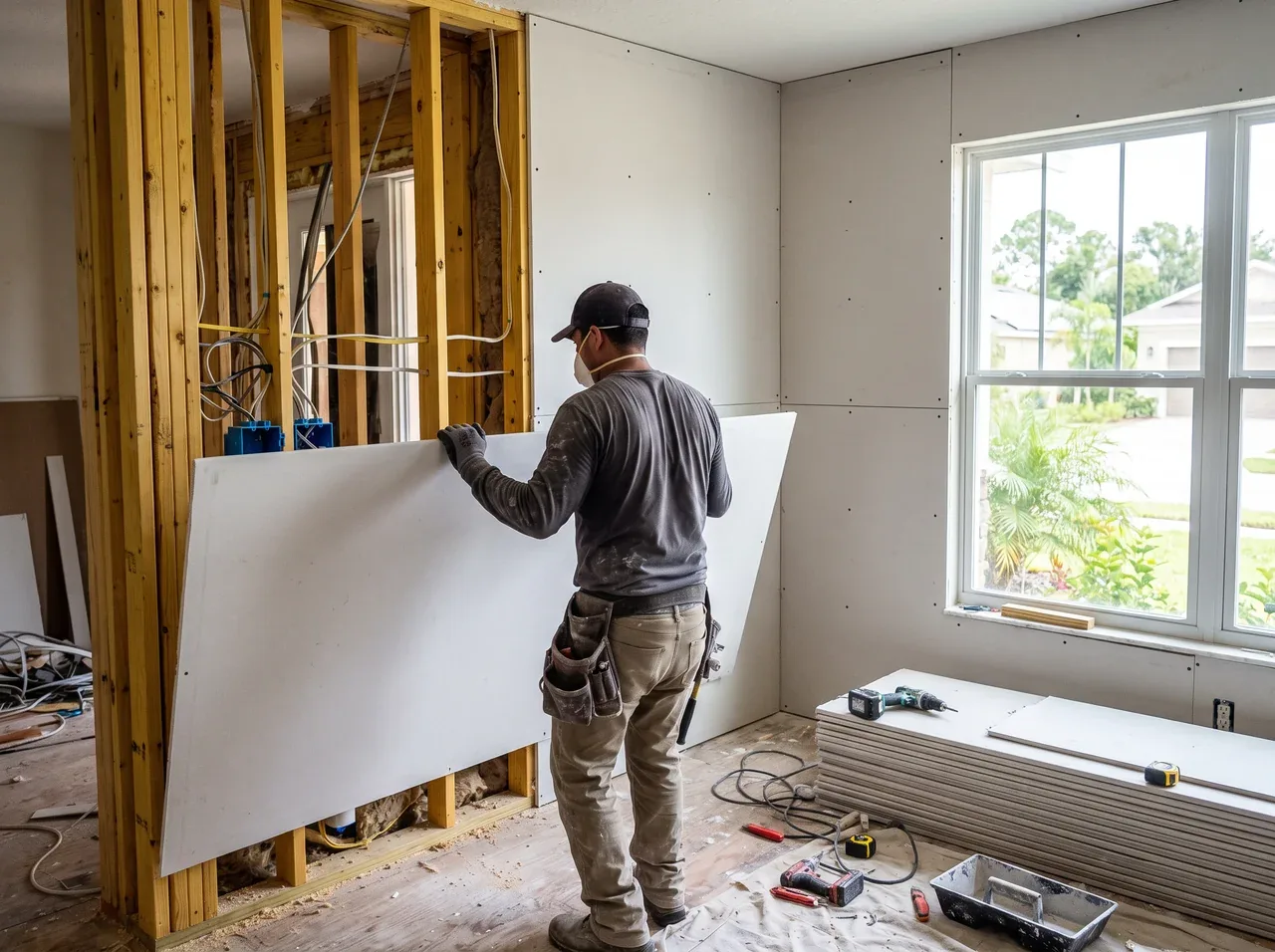 Room framing before drywall